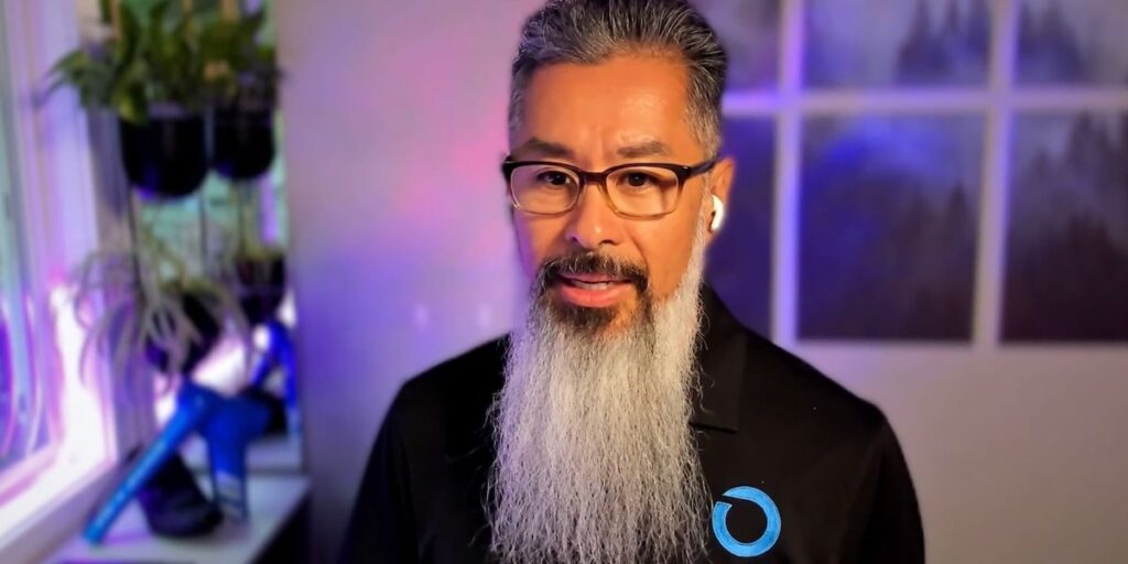 Still shot of Sean Lee speaking during an interview with NAB Show.