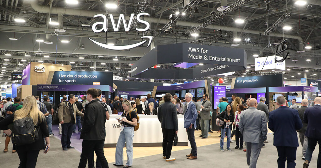 AWS section on the NAB Show floor