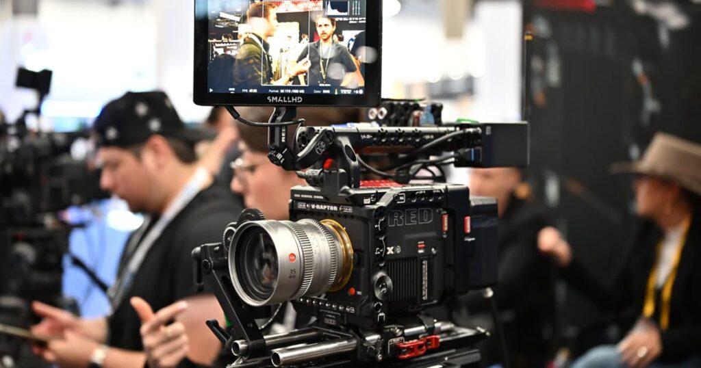 Picture of camera on show floor.