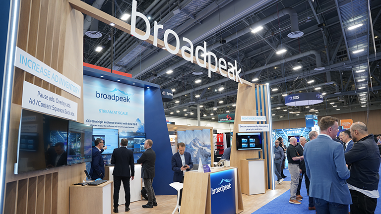 Broadpeak exhibit space on the NAB Show floor