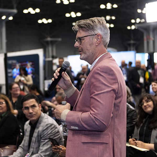 NAB Show New York session attendee asking a question