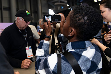 NAB Show New York attendee on the show floor